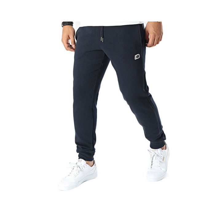 Pantalon de survêtement homme New Balance Logo - Bleu marine - Coupe athlétique - Poches avant et arrière