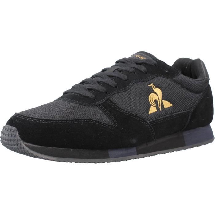 Basket Homme - LE COQ SPORTIF - 132665 Noir - Textile - Lacets - Semelle Gomme