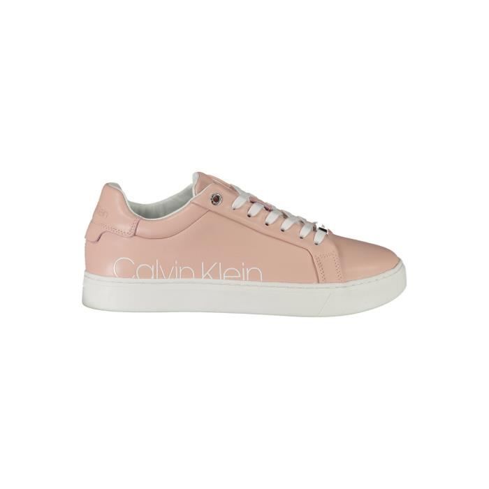 Calvin Klein CALVIN KLEIN Basket Sneakers Sport Running Femme Rose Textile SF9122