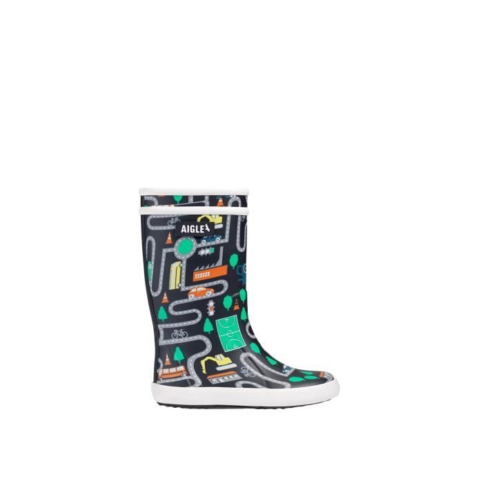 Bottes de pluie enfant Aigle Lolly Pop Play 2 Rouge Animaux