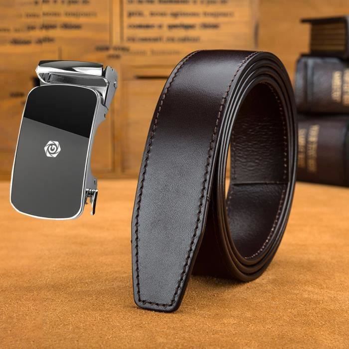 Ceinture Lindenmann Grande Taille En Cuir Avec Couture Noire