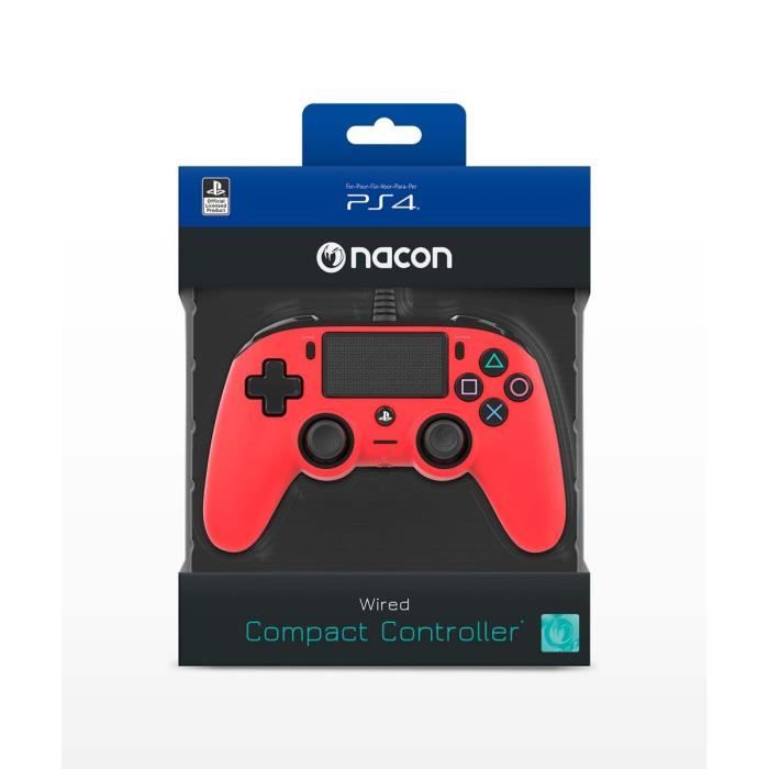Manette Filaire Nacon Rouge Pour PS4