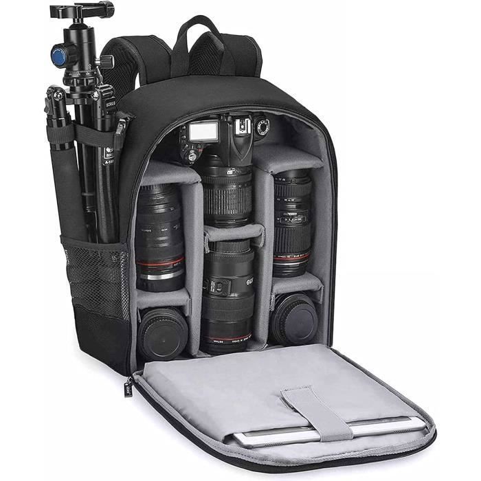 Sac à dos Appareil Photo Reflex, Étanche, Compatible PC 13 - 14" et Accessoires