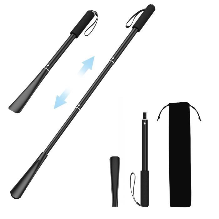 Chausse-pied Extra Long 60 Cm - Lot De 2, Poignée Ergonomique - Pour Personnes âgées Ou à Mobilité Réduite