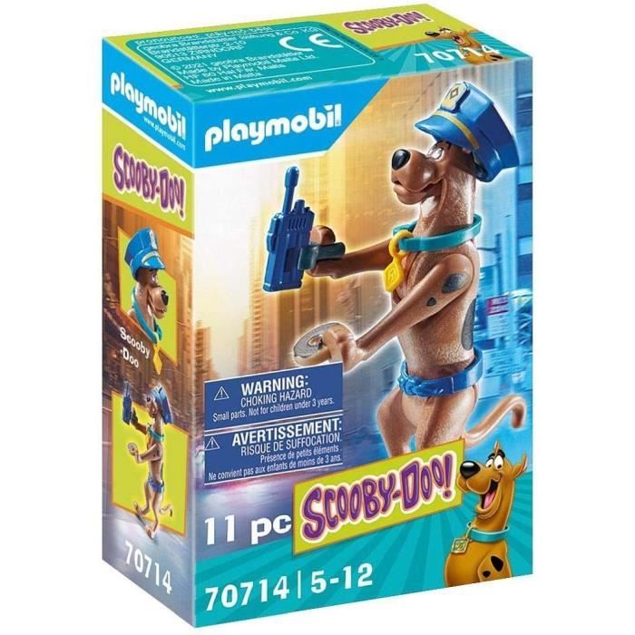 PLAYMOBIL - 70714 - SCOOBY-DOO! Policier - Figurine de collection Scooby-Doo en tenue de policier