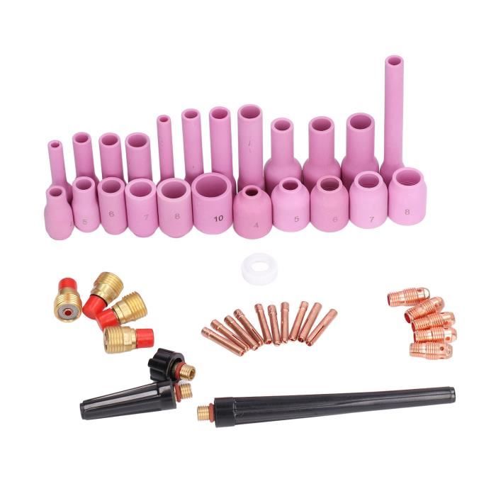 Dilwe Kit de torche de soudage TIG 37 pièces ensemble de pièces de port Dilwe Kit de torche de soudage TIG 37 pièces ensemble de pièces de port