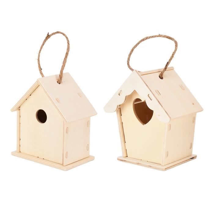 Sunshine Smile Kit De 4 Nichoirs En Bois à Peindre – DIY Peinture, Activité Manuelle Enfant, Décoration De Jardin