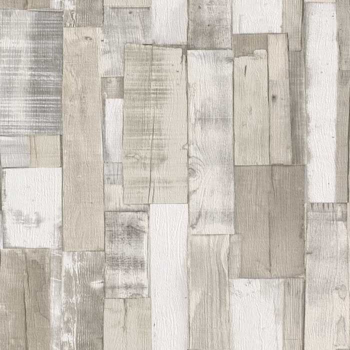 Arthouse Blanc Lavé Panneau en Bois Motif papier peint faux effet vieilli faisceau