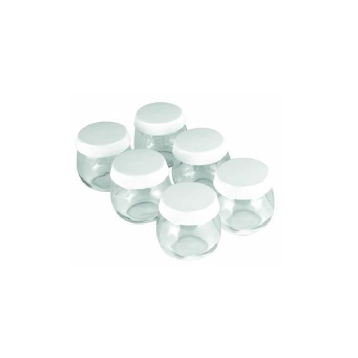Pots en verre par 6 - Russell Hobbs - RH1831956A - Blanc - Transparent