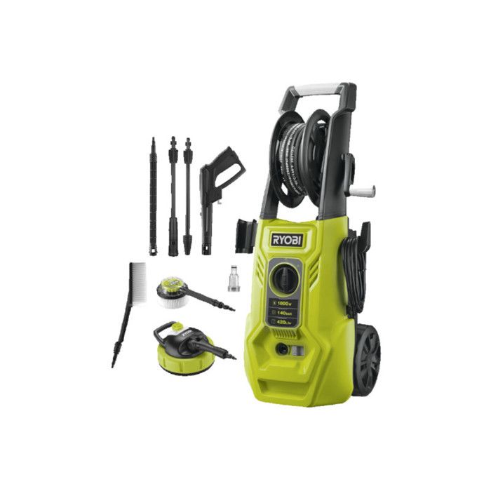 Nettoyeur haute pression RYOBI - 140 Bars - 1800W - RY140PWA-P Nettoyeur haute pression RYOBI - 140 Bars - 1800W - RY140PWA-P