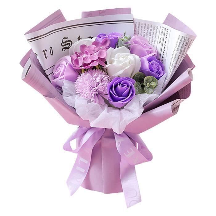 Fleurs En Savon Artificiel HEEPDD – 10 Roses Réalistes, Détails Exquis – Décoration Mariage, Noël, Cadeau