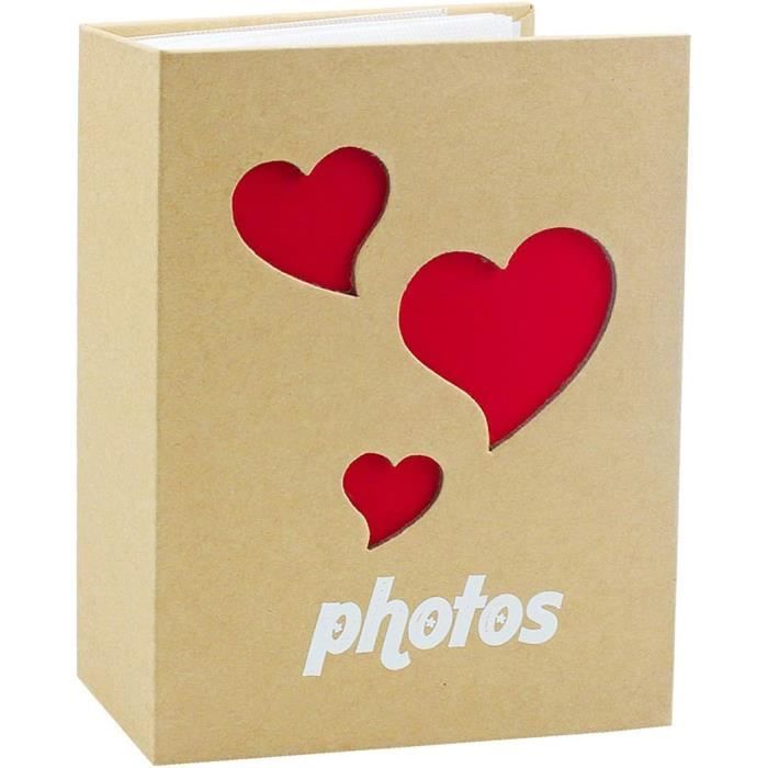 Lot De 2 Albums Photo Traditionnels Jumbo 100 Pages - Rouge - Pour 500 Photos 10x15