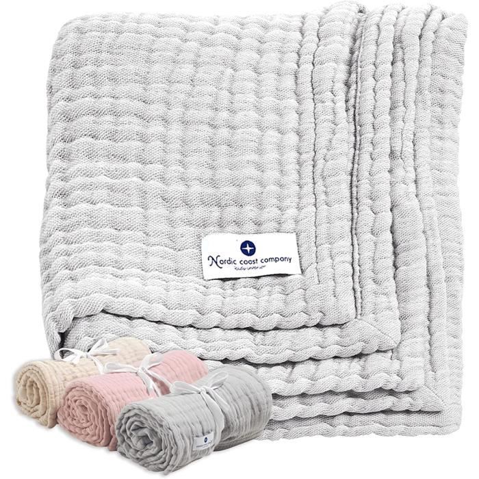 Doudou Bébé Lapin En Mousseline Coton - 30x30cm - Ultra Doux - Cadeau Naissance