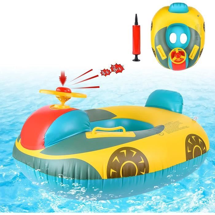 Herefun Anneau de Natation, Siège Bébé de Piscine et 2 Pistolets à Eau