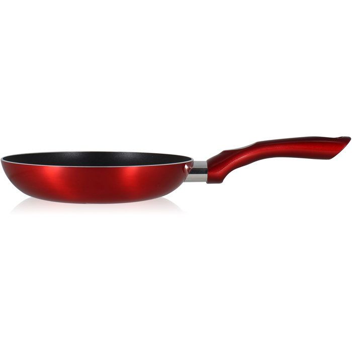 Poêle - MENASTYL - 20 cm - Aluminium - Cerise - Compatible induction