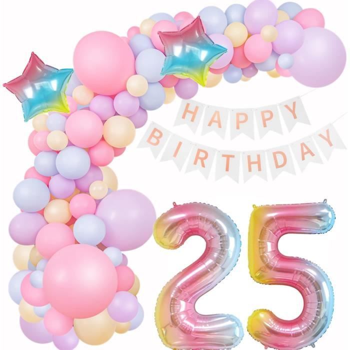 Déco Anniversaire 25 Ans Femme Rouge – Kit Ballons Et Bannières Complet Pour Fête Inoubliable