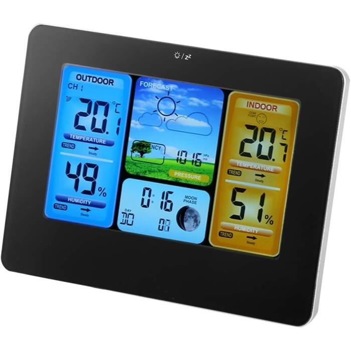 Station Météo 3 En 1 Mécanique - Thermomètre, Hygromètre, Baromètre 130 Mm, Sans Pile