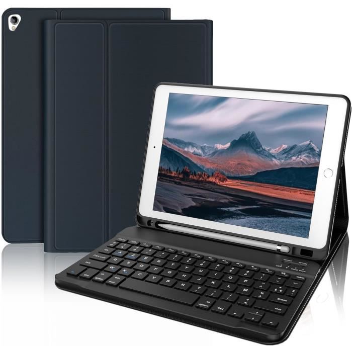 Clavier Magnétique Détachable AZERTY Pour IPad 9e/8e/7e Génération, IPad Air 3 Et IPad Pro 10.5" - Étui Protecteur Avec Porte-stylet Et Connexion Bluetooth - 5