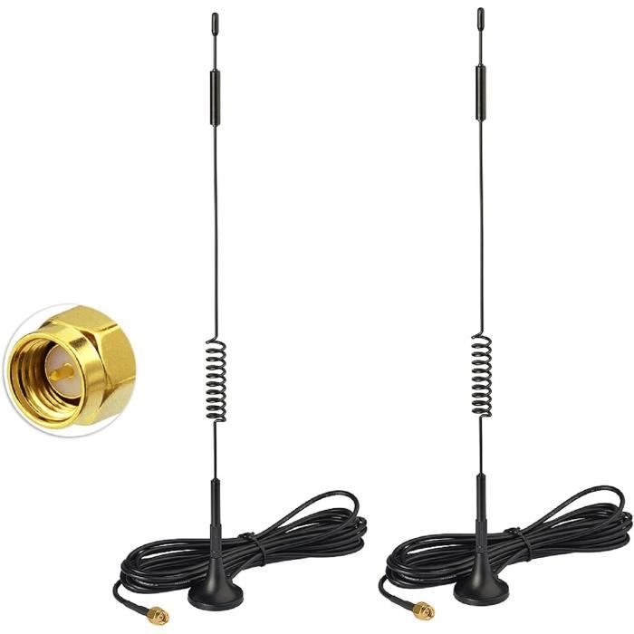 Antenne 4G Lte Intérieur Mimo Sma Mâle 7Dbi Base Magnétique Pour Orange,Sfr,Bouygues