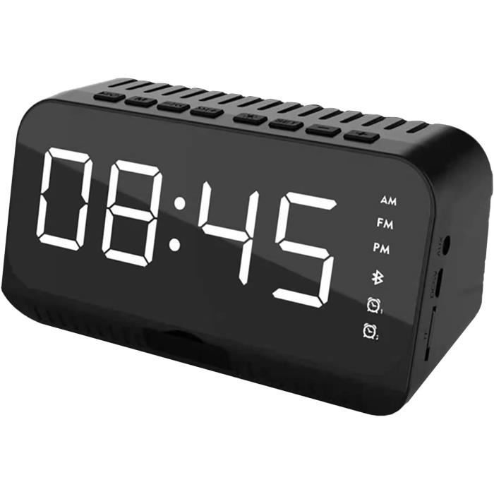 Majestic SVE 235 Réveil numérique à affichage LED double alarme snooze Noir