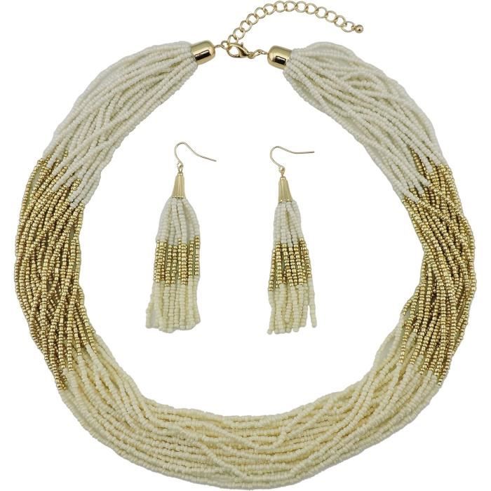 Parure Collier Et Boucles D'oreilles Avon, Finition Stratifiée, Neuve Avec étiquettes