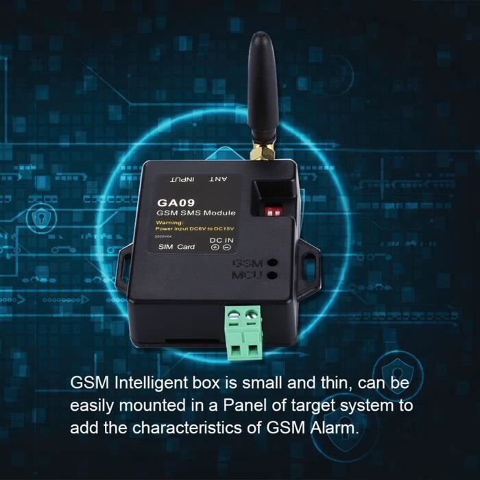 Alarme GSM Mini GA01P – Détection Coupure Courant + Alertes SMS/Appel – 6 Numéros Programmables