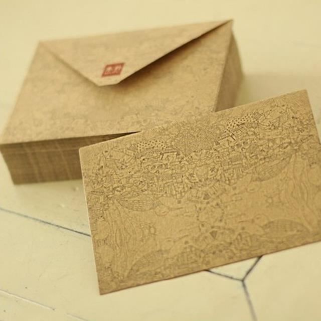 Lot 10 Enveloppes Vintage En Papier Kraft Avec Rubans – 22x11 Cm, Multicolores, Pour Cadeaux Et Fêtes