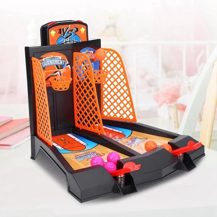 Jouets de jeu de basket-ball de table, jeux de table, cadeaux de basket-ball, fête de basket-ball de bureau à 2 joueurs, match de basket-ball en salle pour enfants et adultes