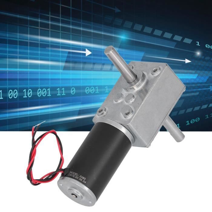 Moteur Réducteur 12V Sans Balais - Vitesse 430 Tr/min - Arbre 8 Mm - Avec Contrôleur - Pour Projets DIY, Serrures, Instruments