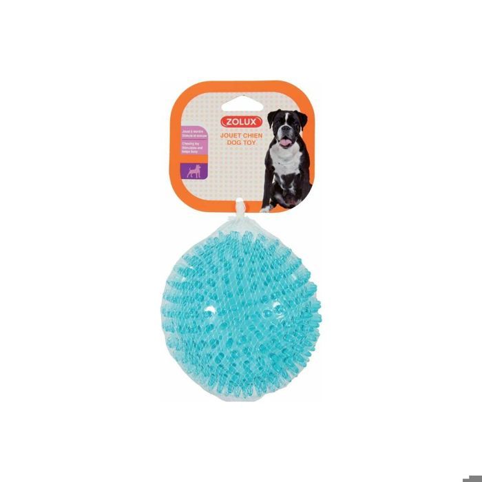 Jouet - TPR - Balle Picot - 13 cm - Turquoise - Pour Chien Moyen Jouet - TPR - Balle Picot - 13 cm - Turquoise - Pour Chien Moyen