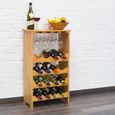 Relaxdays Casier à Vin 21 Bouteilles - Étagère Décorative Métal Noir Pour Cuisine Cave Bar HLP 88x33x20cm