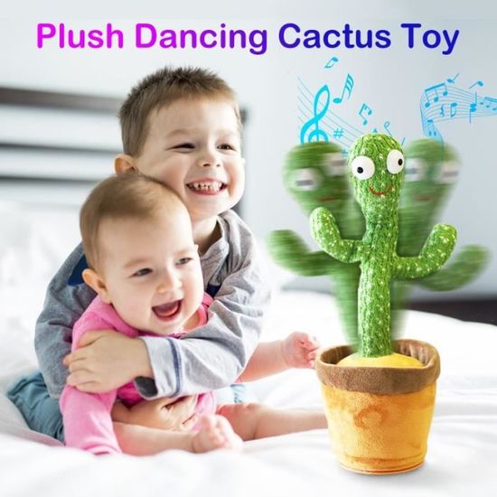 Jouet en peluche en peluche de cactus de plante de danse électrique drôle  de 32 cm avec de la musique pour les enfants - Cdiscount Jeux - Jouets