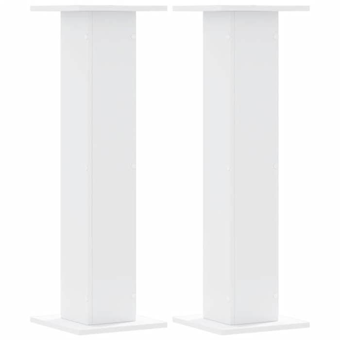Support Pour Plantes Bois D'Ingénierie Blanc 33x33x80 Cm – Étagère Stable & Design Minimaliste – Capacité 60 Kg