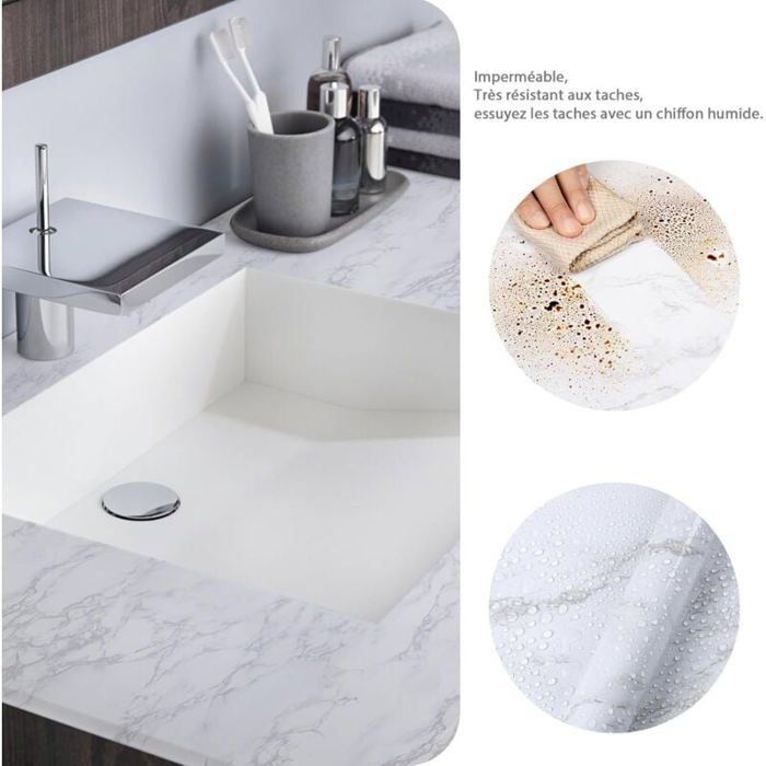Livelynine Papier Adhesif pour Meuble Cuisine Imperméable Revêtement Plan de Travail Adhésif Marbre Rouleau Adhesif Decoratif Cuisine Vinyle Adhésif pour Table Evier Placards Comptoir Granit 40CMx2M Livelynine Papier Adhesif pour Meuble Cuisine Imperméable Revêtement Plan de Travail Adhésif Marbre Rouleau Adhesif Decoratif Cuisine Vinyle Adhésif pour Table Evier Placards Comptoir Granit 40CMx2M