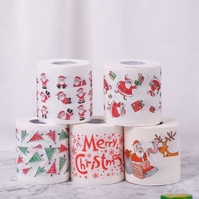 5 Styles Père Noël Rouleau De Papier Serviettes En Papier De Soie  Décorations De Noël Noël Santa Bureau Chambre Papier Toilet[H1410]
