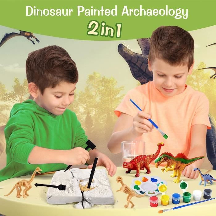 Dinosaure Jouet,Jouet de Peinture & Déterrer Fossiles de Dinosaures a  Creuser pour Enfants Garçons 3 4 5 6 7 8 ans - Cdiscount Jeux - Jouets