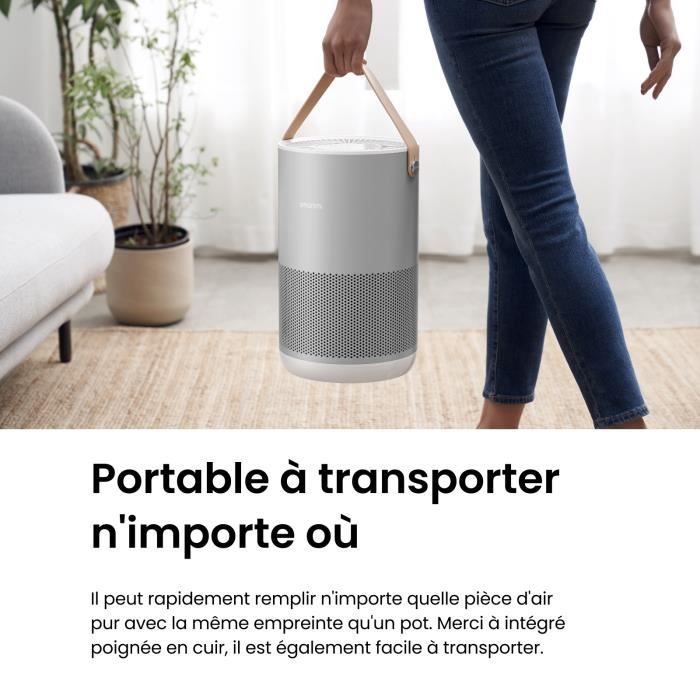 Purificateur D'air Smartmi P1 Portable - Filtre HEPA13, CADR 250 M³/h, 19 DB Mode Nuit - Pour Pièce Jusqu'à 30 M², Connecté
