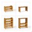 Casier à Vin Range Bouteilles Horizontal, 3 étages De 4 Bouteilles Pour 12 Bouteilles En Bois Etagere A Bouteilles De Vin Dimensions 445x255x285 Cm Porte Bouteilles Bois De Noyer Nature 89997545