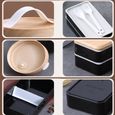 Lunch Box 1.4L+0.6L,Bento Japonais Design Lunch Box Isotherme,Couche Double Boîte à Conteneurs de Préparation de Repas-Noir-2