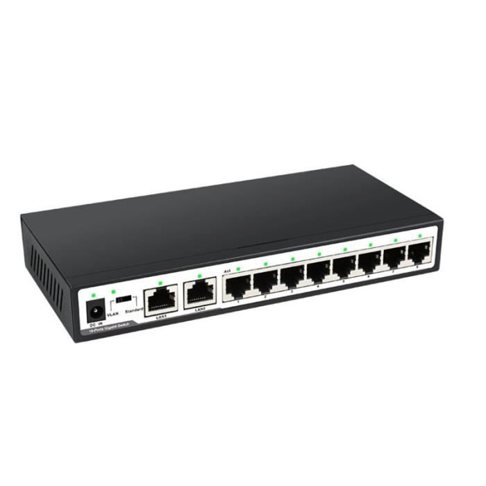 Prise UE--Jeu 10 ports gigabit commutateur Ethernet Smart Switcher ...