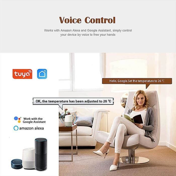 Beok Tuya Thermostats Intelligents Thermostat de Chauffage Thermostat  d'ambiance Thermostat WiFi Thermostat pour Chauffage par [429] - Cdiscount  Bricolage