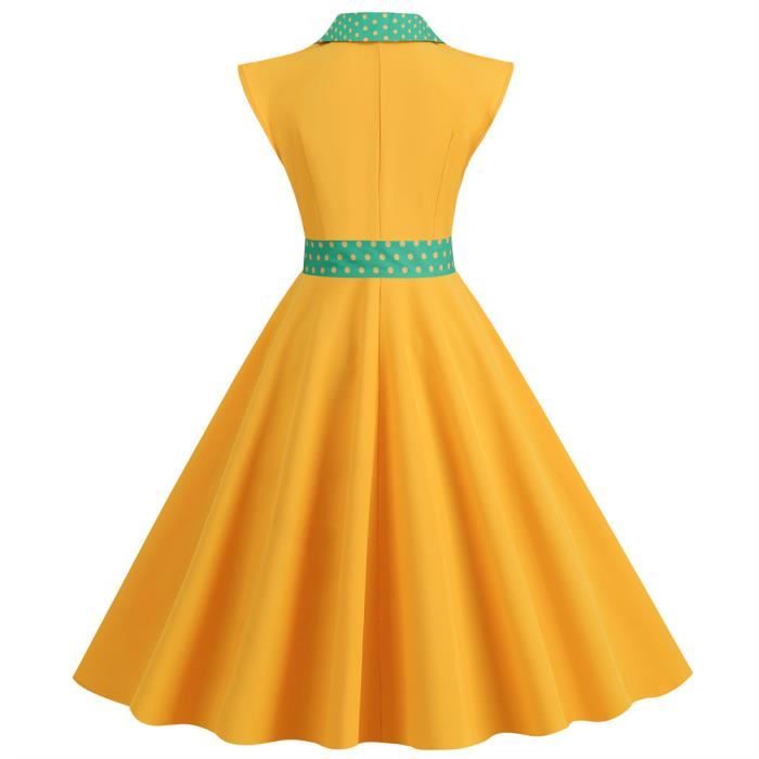 Robe online jaune vintage