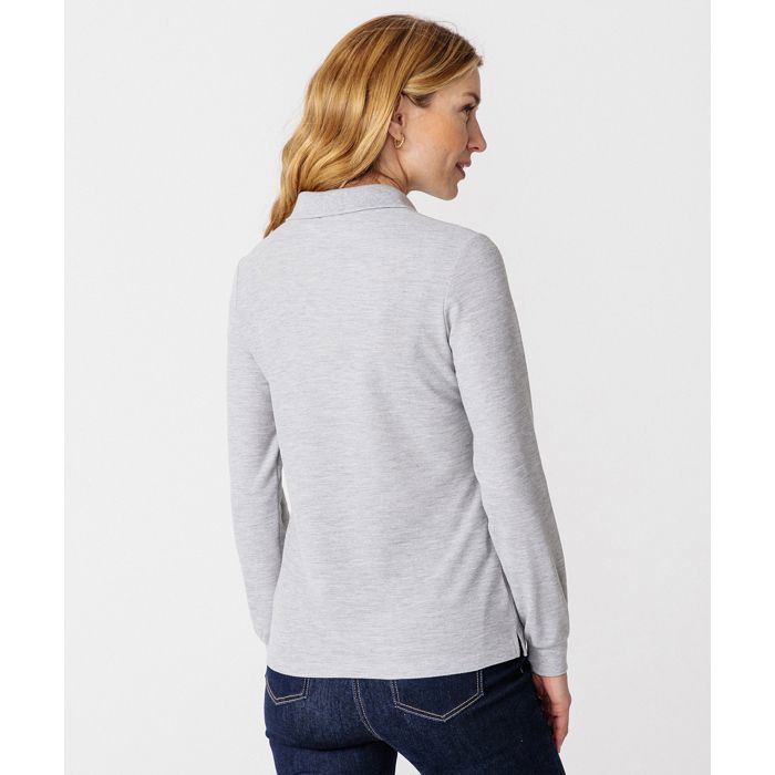 Happy D by Damart Polo maille piquée Gris Clair Chine Gris