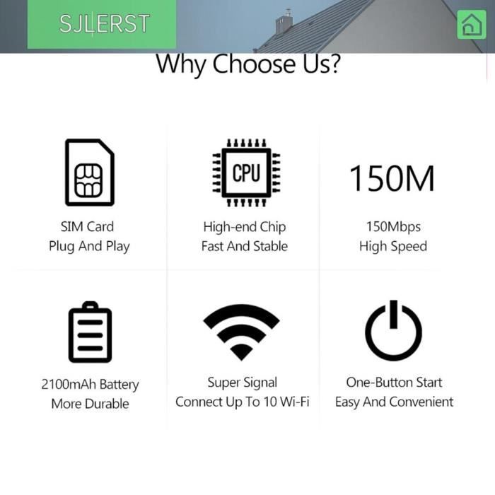 Hotspot Portable 4G/5G WiFi 300 Mbps - Connecte Jusqu'à 10 Appareils - Pour Voyages Et Télétravail