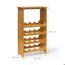 Relaxdays – Casier à bouteilles de vin en bambou – 4 étages pour 16 bouteilles – Porte-verres pour 12 verres – Dimensions H84 x L50 x P24 cm