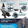 Bluefin Fitness Rameur d'Appartement Pliable Blade Résistance Magnétique Ajustable | 8X Niveaux de Tension | Fonctionnement à-3