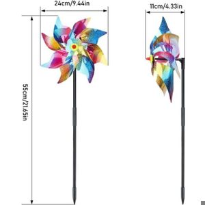 Lot De 20 Moulins à Vent Réfléchissants Avec Piquets, Moulins à Vent Extra Brillants Pour La Decoration De Jardin Repulsifs A Oiseaux~p184616160 Lot De 20 Moulins à Vent Réfléchissants Avec Piquets, Moulins à Vent Extra Brillants Pour La Decoration De Jardin Repulsifs A Oiseaux~p184616160