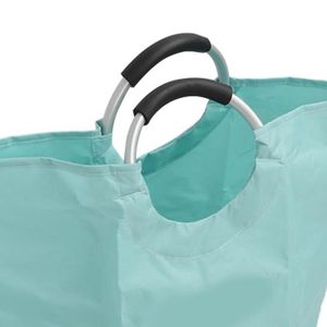 Panier à Linge Rond Pliable Imperméable – Poignées, Taille M (49,6x15,7 Cm), Pour Vêtements, Jouets, Couvertures - 6