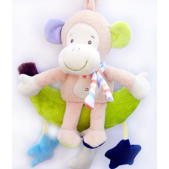 Semine B/éb/é Mignon Musique En Peluche Activit/é Poussette Poussette Doux Jouets Suspendus Forme D/Étoile De Lapin