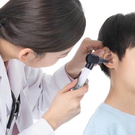 Healifty poche médicale otoscope conduit otoscope de diagnostic grossissant portable outil de soins des oreilles de la clinique médecins sans batterie